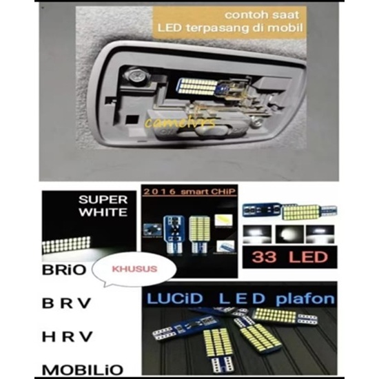 Bohlam lampu Kabin /Plafon Mobil HONDA Brio HRV WRV BRV Mobilio LED