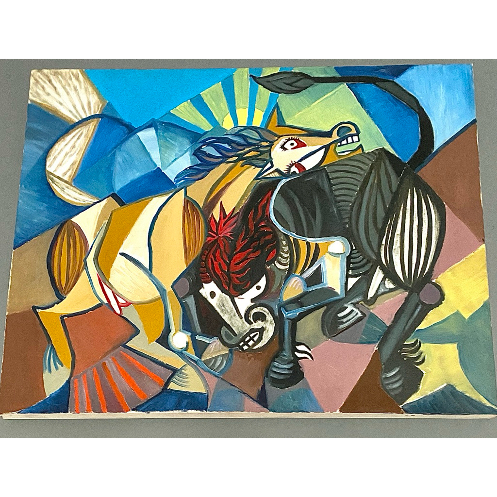 

Title: Cubist Battle (Untitled – Style Inspired by Picasso)