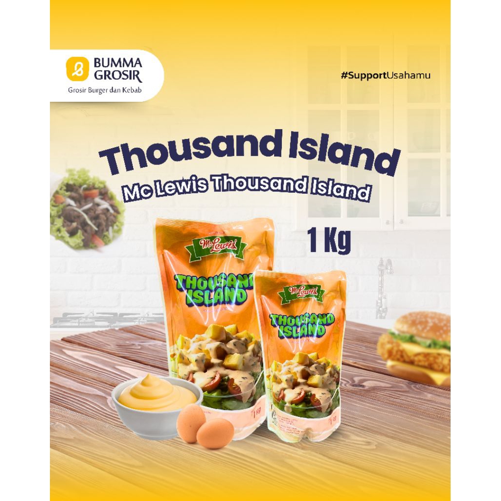 

Mc Lewis Thousand Island - salad dressing- saus salad- wijen sangrai-1kg