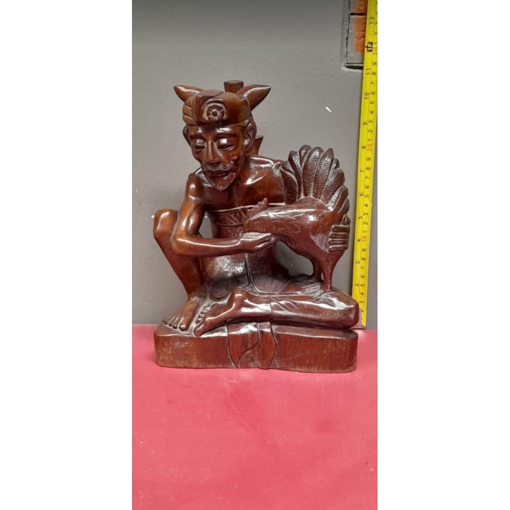 Patung Ukiran Kayu Bali - Sambung Ayam