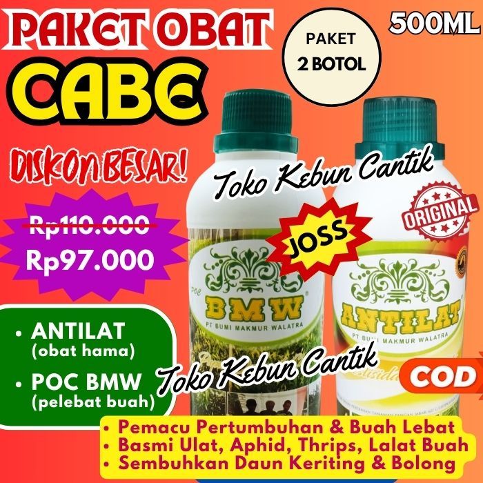 POC BMW & ANTILAT – Obat Cabe dan Pupuk Organik Lengkap | Basmi Hama Lalat Buah, Aphid, Thrips | Tan