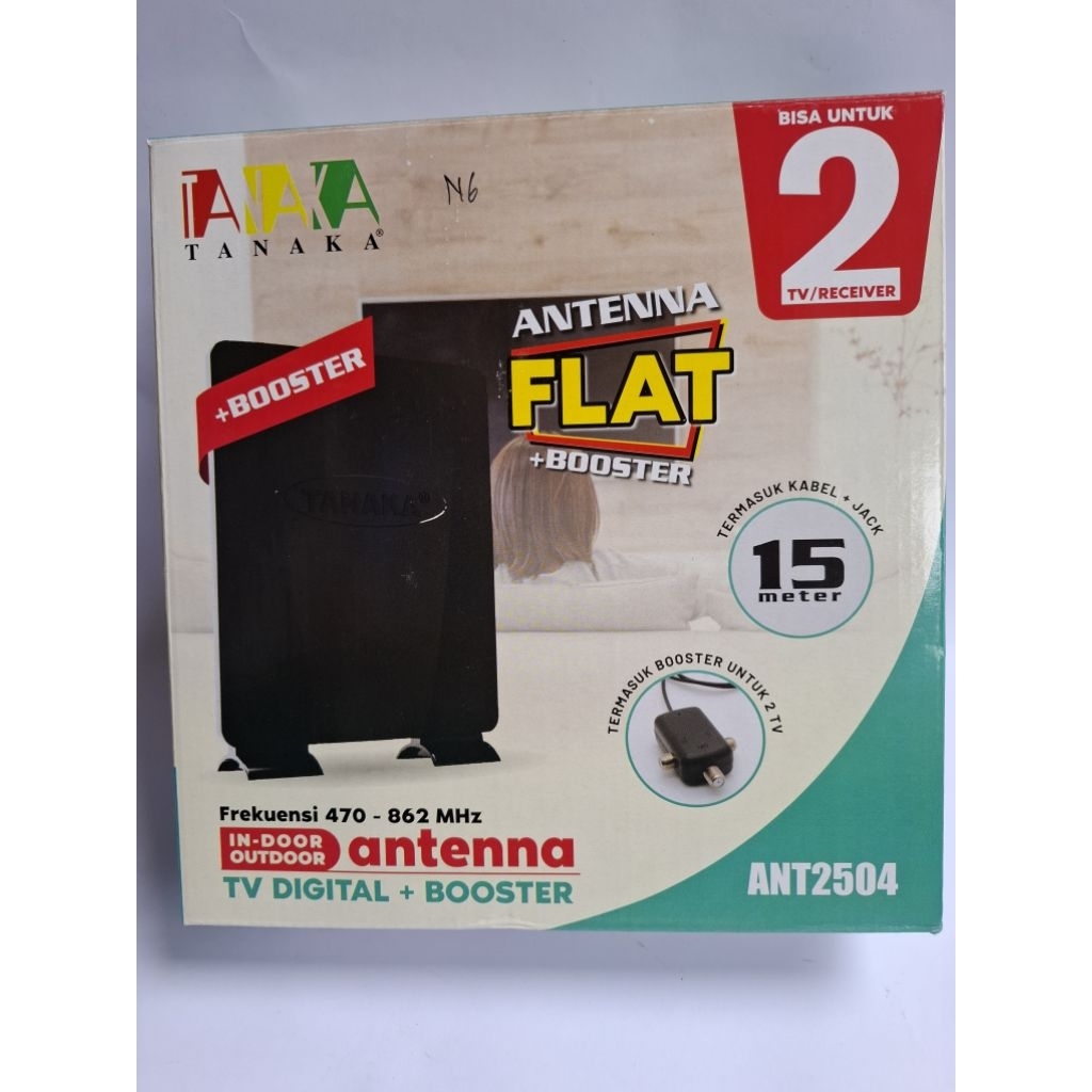 TANAKA ANT2503 ANTENA TV DIGITAL LCD LED TV STB ANTENA INDOOR OUTDOOR PLUS BOOSTER ORIGINAL