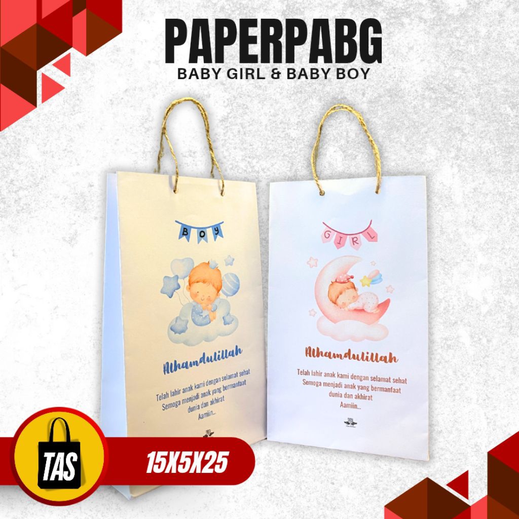 

READYSTOCK!! SIAP KIRIM PAPERBAG KELAHIRAN LUCU MOTOF TERBARU FULL COLOR BAHAN TEBAL