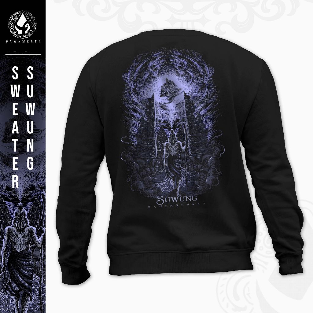 Paramesti Sweater Jawa Suwung Hamengkuana Budaya Wayang Pria Distro Cewek Cowok Manual Plastisol Cot