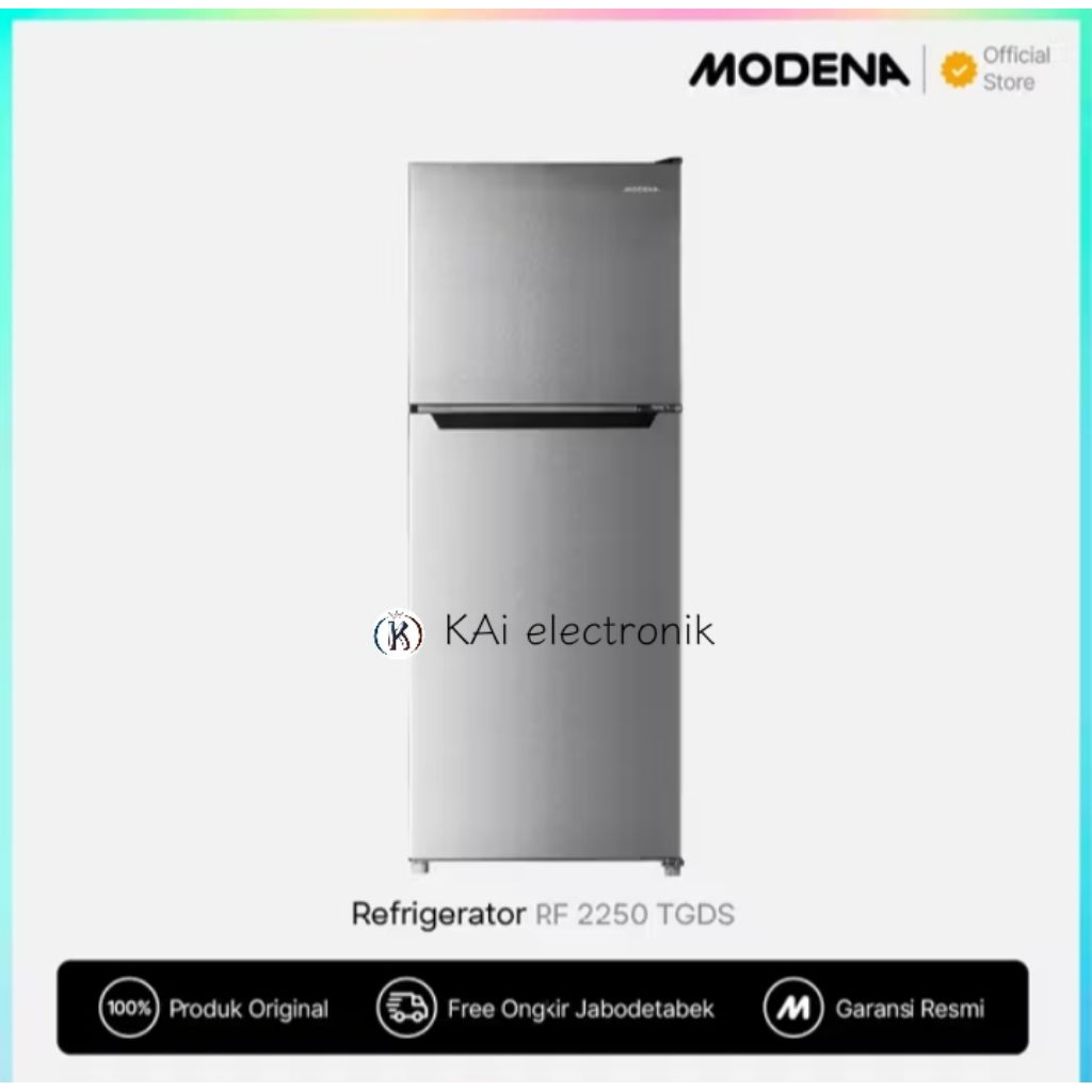 KULKAS 2 PINTU MODENA RF2250TGDS