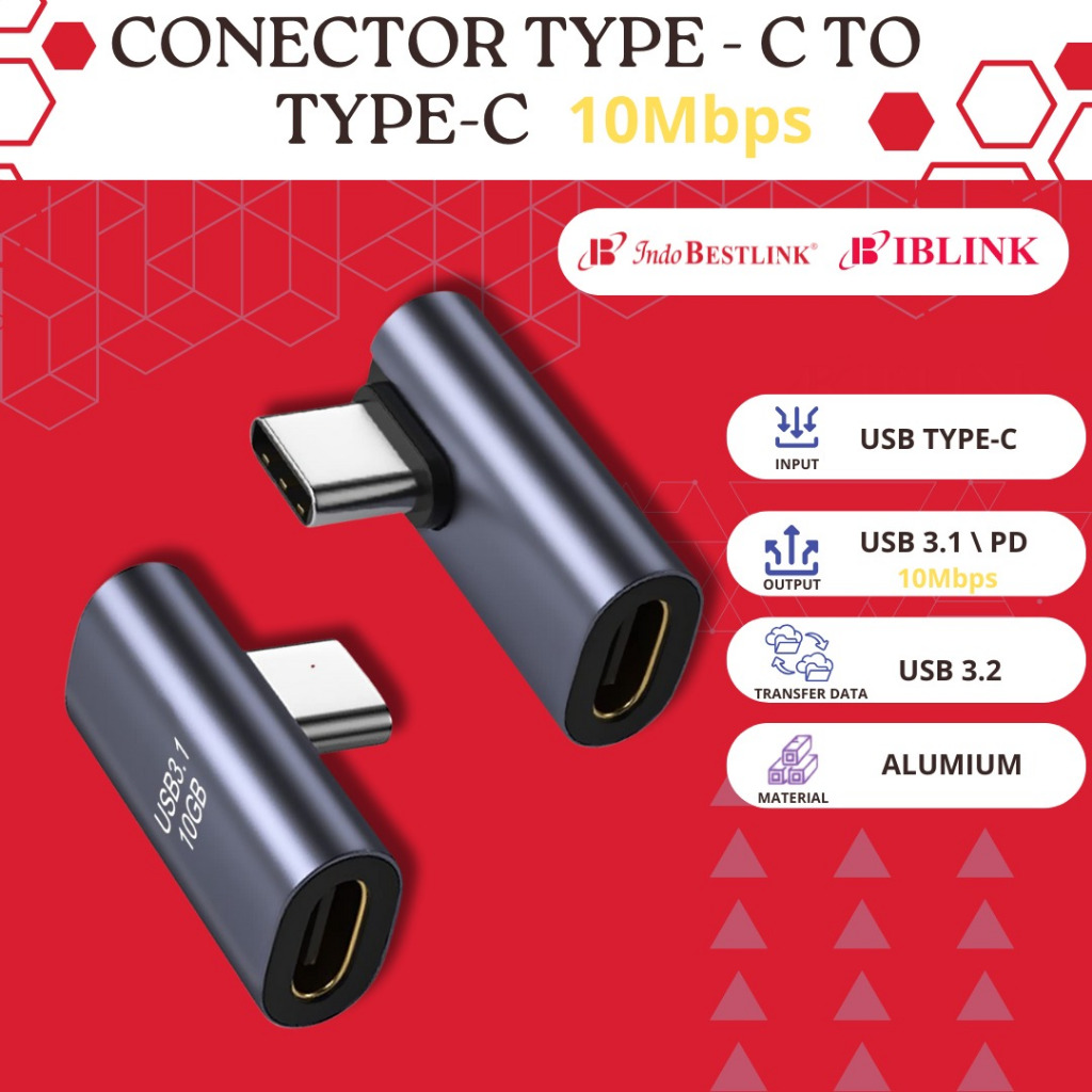 Connector USB-C 3.1 Male to Type-c Female (7) 10Gbps /Connector Type C Male to Type C Female 4K Adap