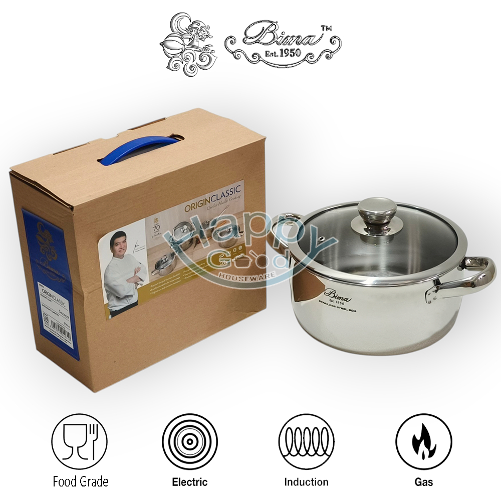BIMA ORIGIN 20CM SAUCEPOT | SOUP POT | PANCI SOP | PANCI STAINLESS STEEL SUS304