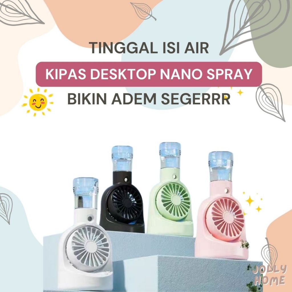 Kipas Desktop Mini USB F6 Nano Spray Mini Humidifier Face Mist / Kipas Angin Mini Portable USB Recha