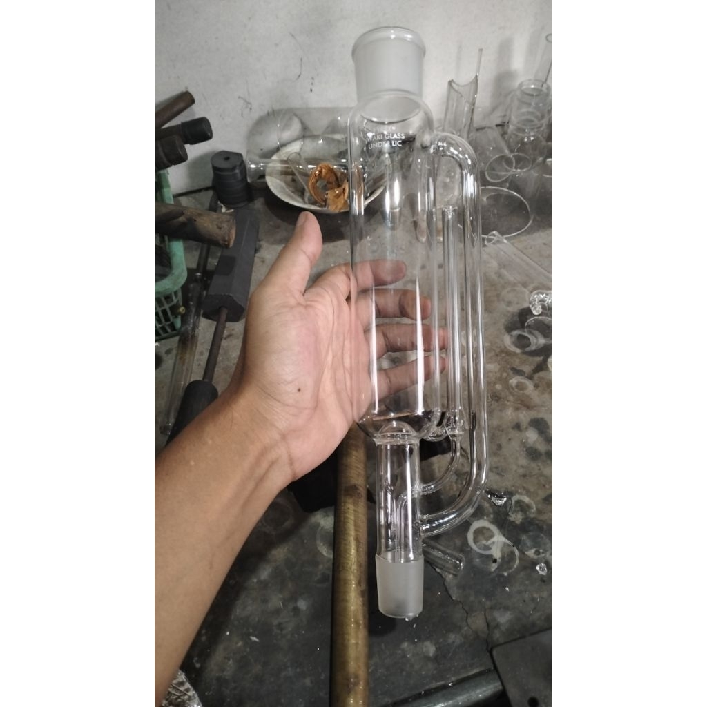 Sokhlet Boling 500ml/ Ektraktor cap labu 500ml ns 40/38 ns bawah 29/32