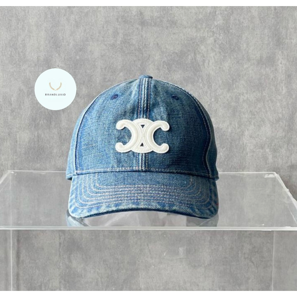 Celine Triomphe Denim Cap