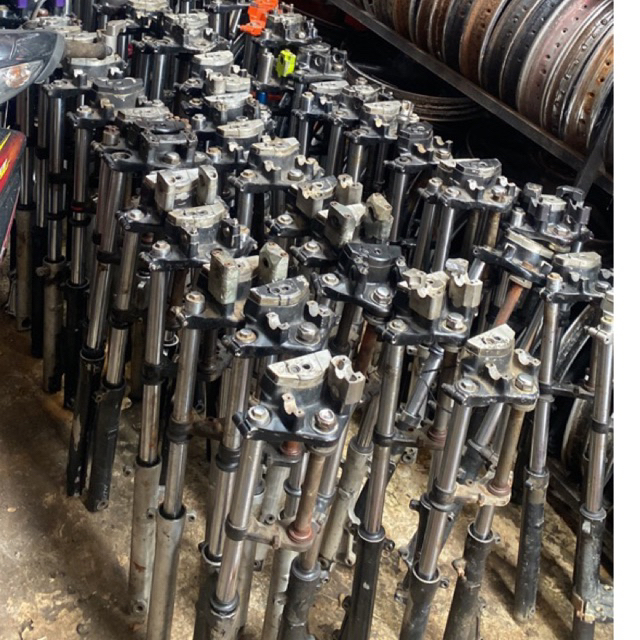 sok skok shockbreaker set segitiga depan megapro primus mp primus hiu original copotan motor