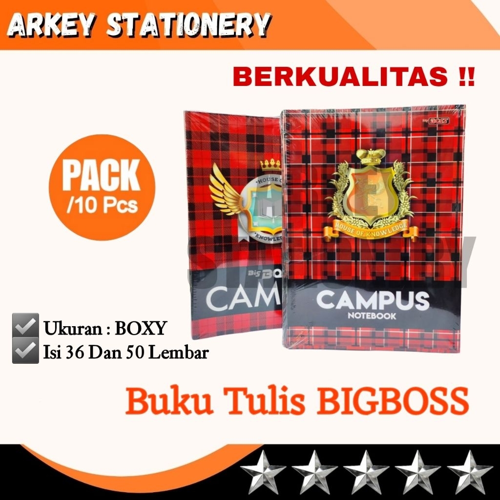 

Buku Tulis BIGBOSS CAMPUS 50 & 36 LEMBAR / Buku Tulis Boxy