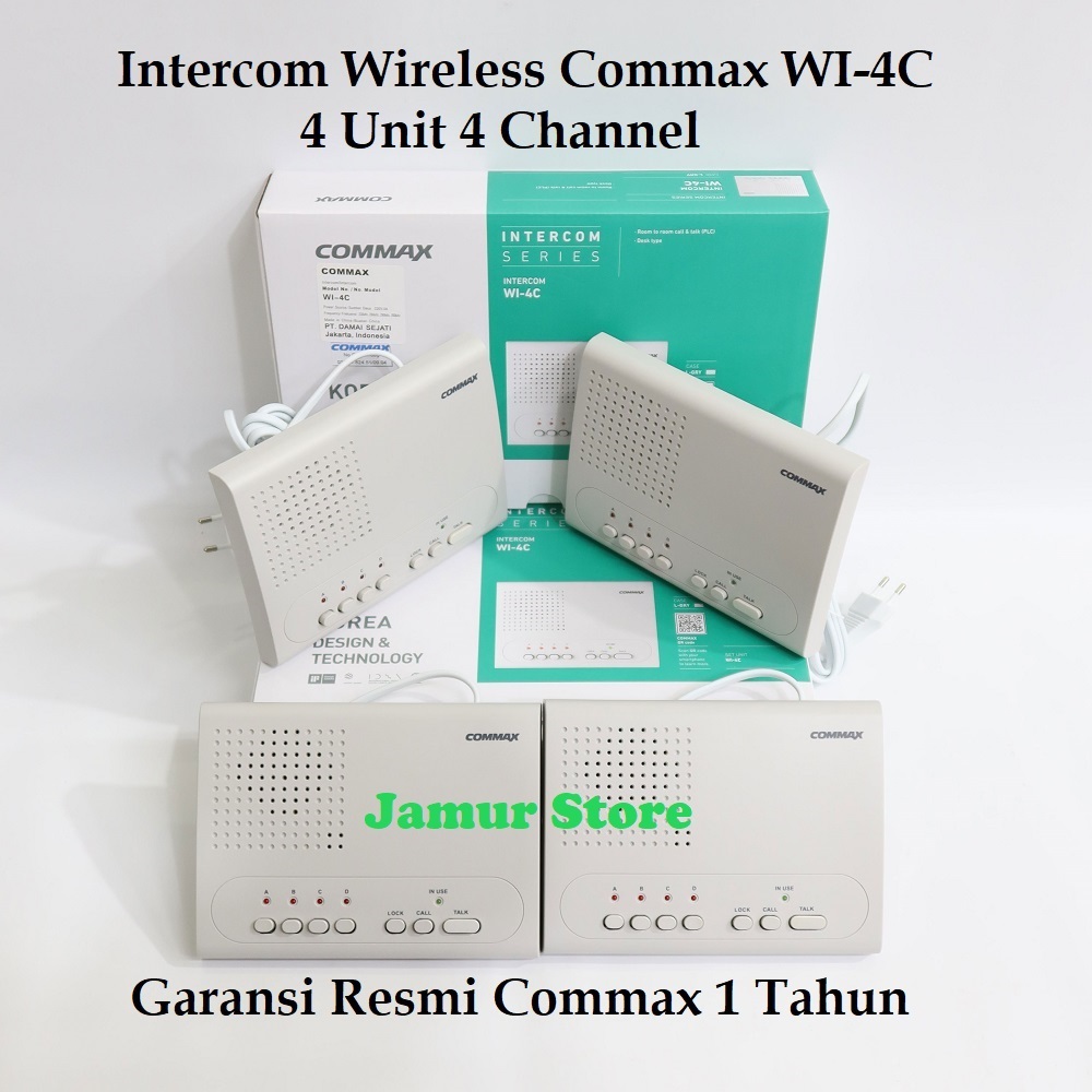 Commax Intercom WI-4C 1 Set Intercom Wireless Commax WI-4C 4 Pcs