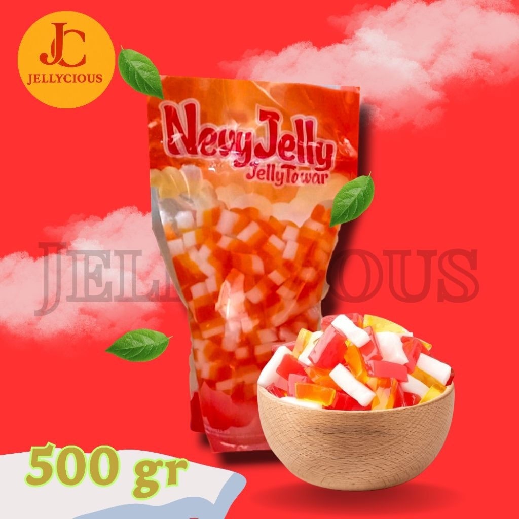 

Jelly Nevy motif lapis/dadu merah 500 gr