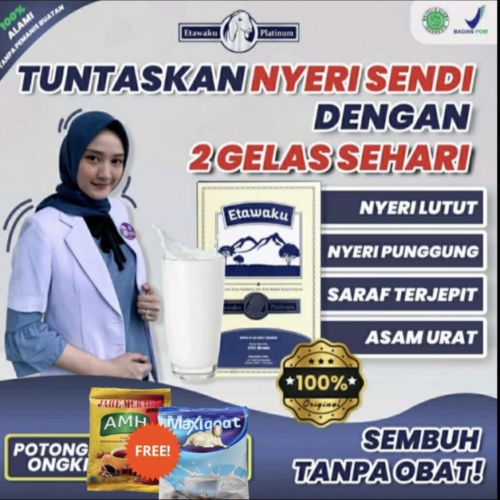 

etawaku platinum campuran susu kambing& krim bubuk rasa original