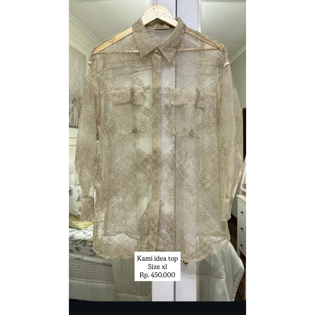 kamidea top likenew brokat