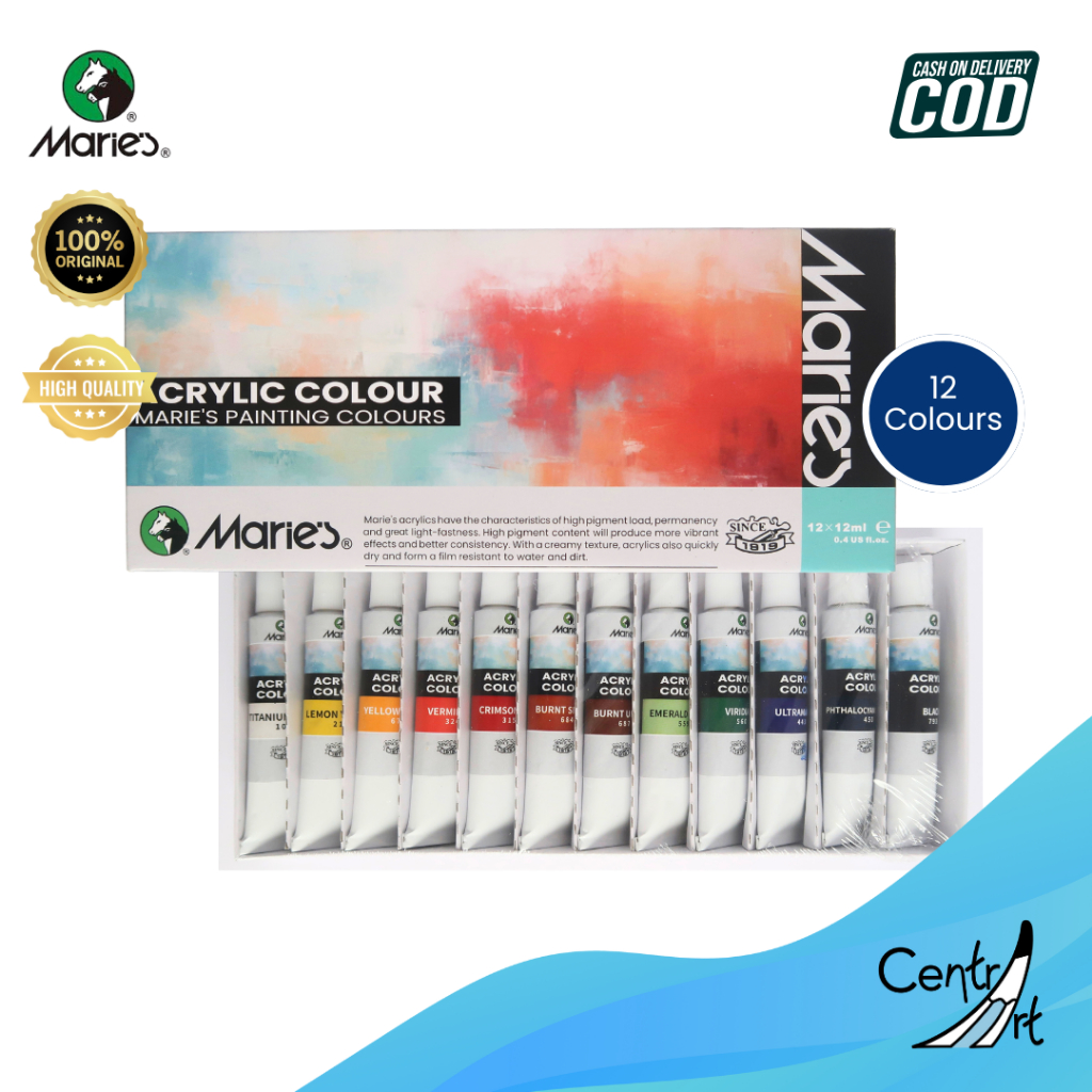 

Maries cat acrylic set cat akrilik set 12 x 12ml