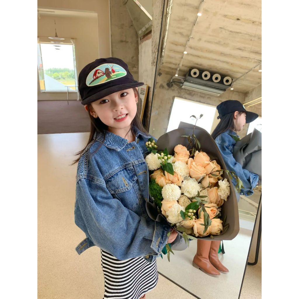 Jaket Jeans Anak Perempuan Usia 1-10 Tahun Jaket Denim Anak