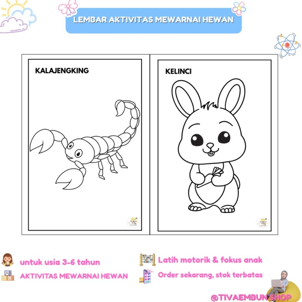

WORKSHEET ANAK| LEMBAR AKTIVITAS MEWARNAI GAMBAR ANAK| KERTAS HVS A5 DGN KETEBALAN SESUAI| BELAJAR TANPA GADGET BELAJAR LOGIKA DAN BERPIKIR KRITIS TANPA LAYAR