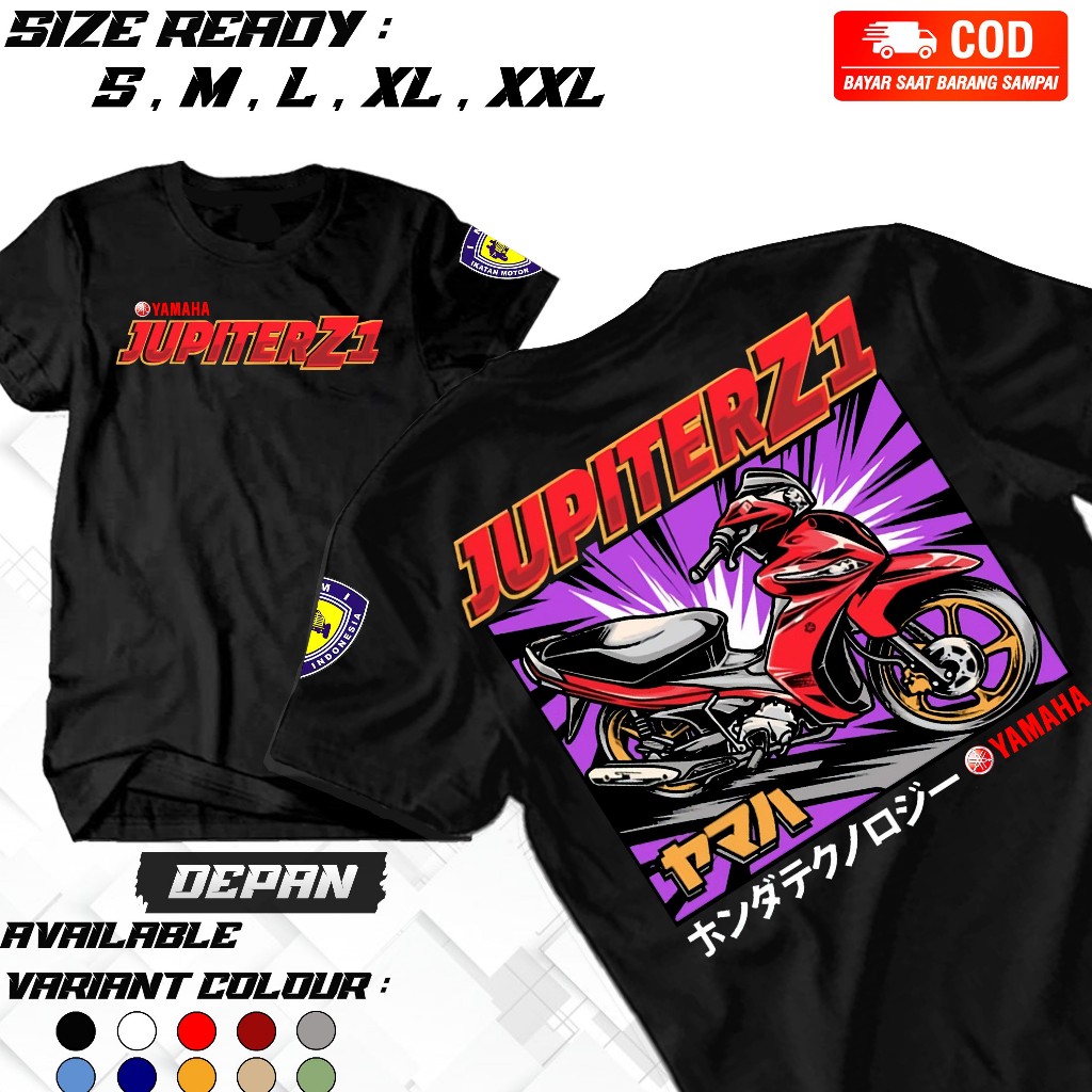 JOJOKAOS-Kaos Baju Motor JUPITER Z1 | Kaos Pria/Wanita | Kaos Distro Murah | Terlaris | Motor JUPITE