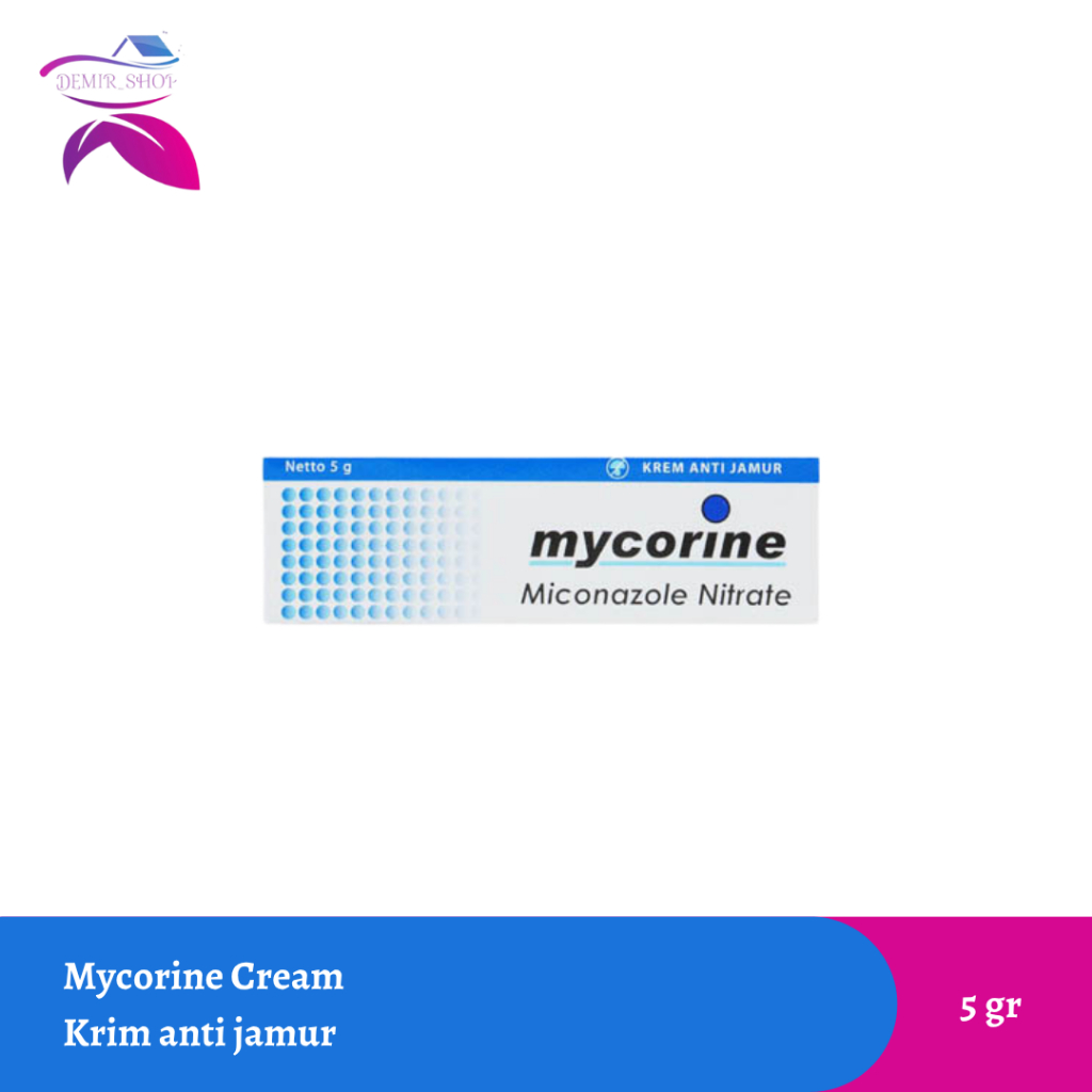 Mycorine Cream 5 gr / Salep Gatal Jamur / Panu / Kurap / Kutu Air