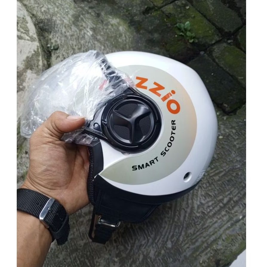 HELM EXCLUSIVE ORIGINAL YAMAHA FAZZIO MODEL RETRO BOGO HIJAB CLASSIC CARGLOSS HALF FACE