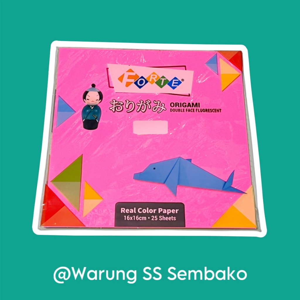 

Forte Kertas Lipat Origami 2 sisi besar 25 lembar 16 x 16 cm