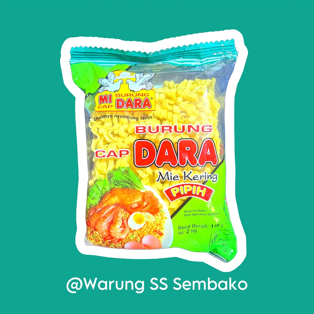 

Mi Cap Burung Dara Mie Kering Pipih 1 pcs