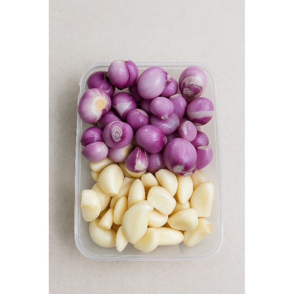 

Paket bawang merah & bawang putih kupas/PAKET BAWANG PRAKTIS