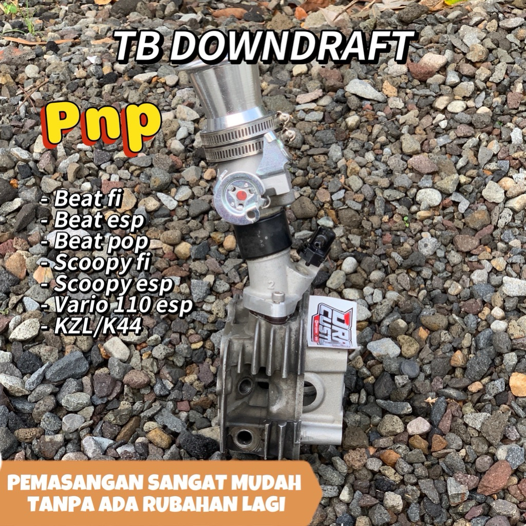 TB DOWNDRAFT BEAT/SCOOPY FI,KZL / ESP K44 PNP TINGGAL PASANG UKURAN 25,26,28,30MM