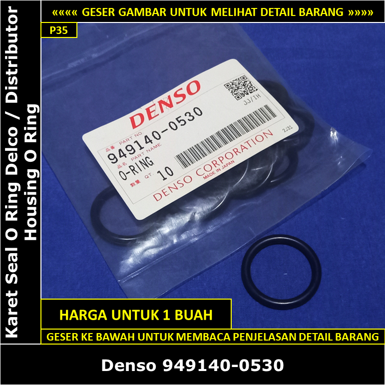 Karet Seal O Ring Delco Toyota Corona 2000 cc 18R RT104 1975-1978 Denso 949140-0530 Distributor Hous