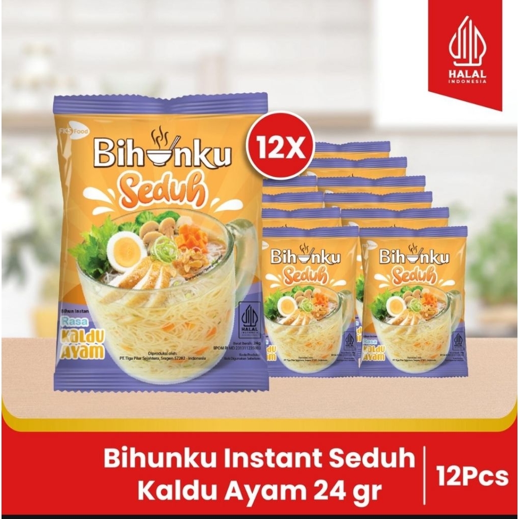 

Paket Bundling - Bihunku Instant - Seduh Kaldu ayam - 24gr - 12pcs
