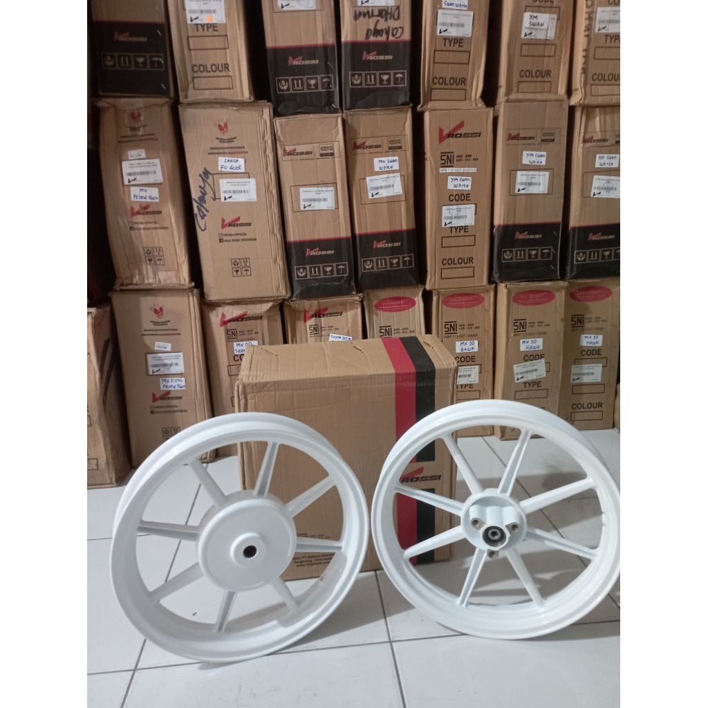 Velg Mio M3 Comet White Veleg racing palang 8 putih original VROSSI