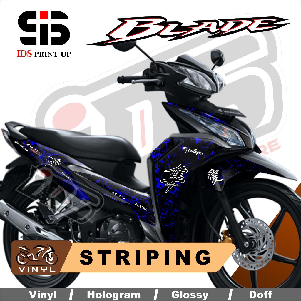 Stiker Blade 110 125 New keren Stiker Motor Blade Striping Blade New Hayabusa