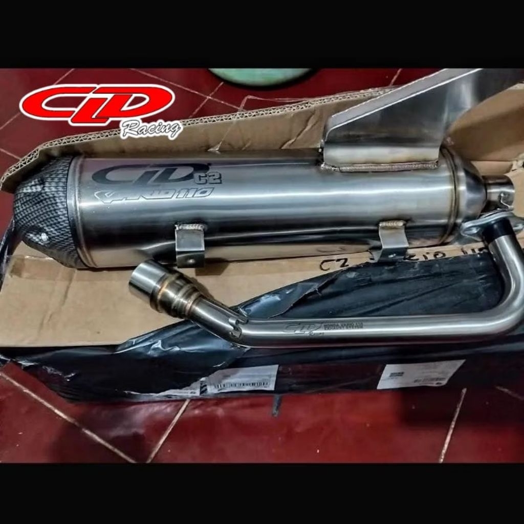 KNALPOT CLD STANDAR RACING C2 STAINLESS MIO MIO J MIO 125 FINO BEAT SCOOPY GENIO VARIO 110