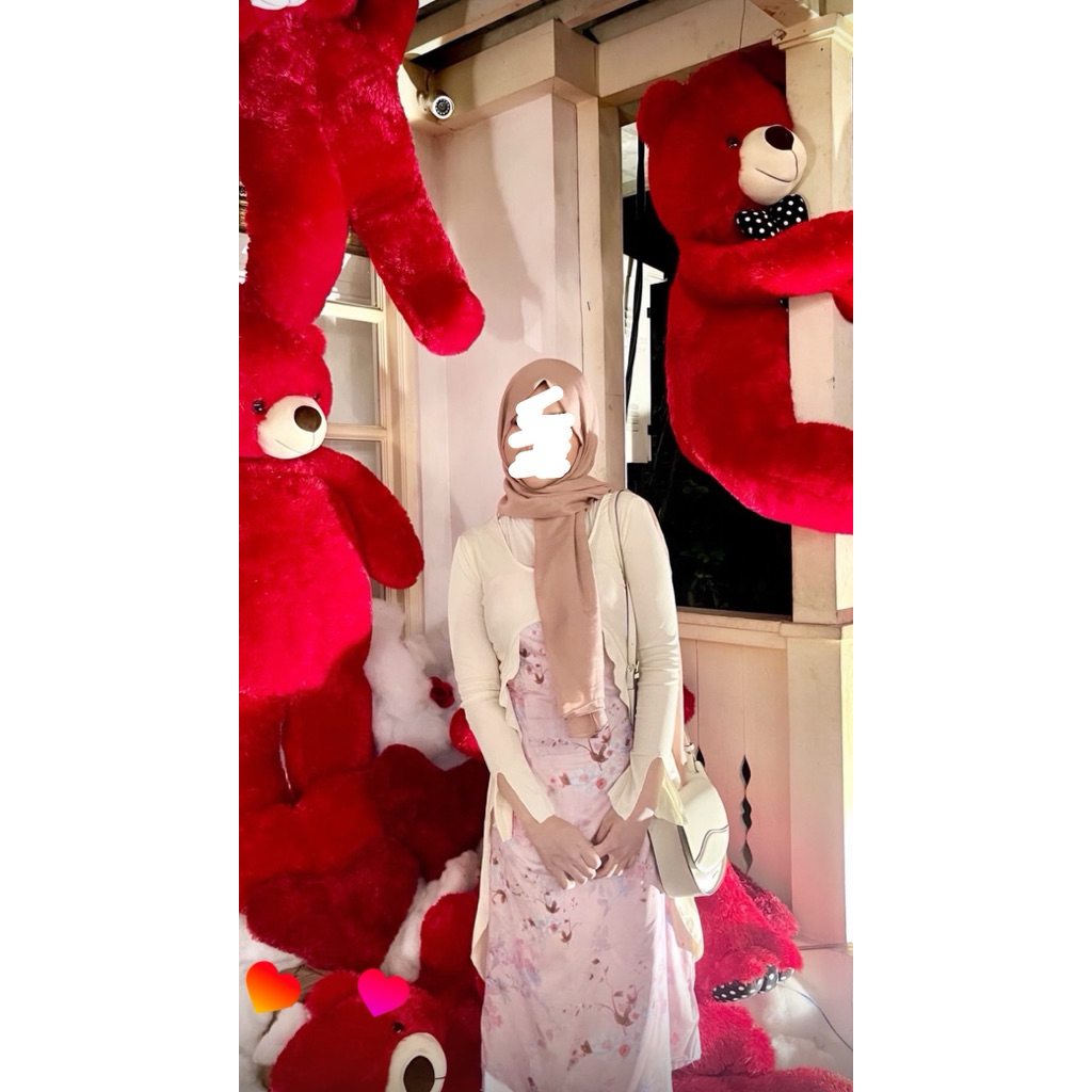 preloved Dress Vintage Flower Dress + Long Cardigan Suit Dress  -Baju Batik Wanita-Maxi Dress