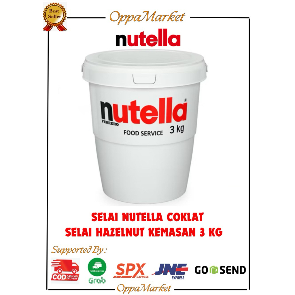 

SELAI NUTELLA COKLAT FERRERO SELAI HAZELNUT 3 KG