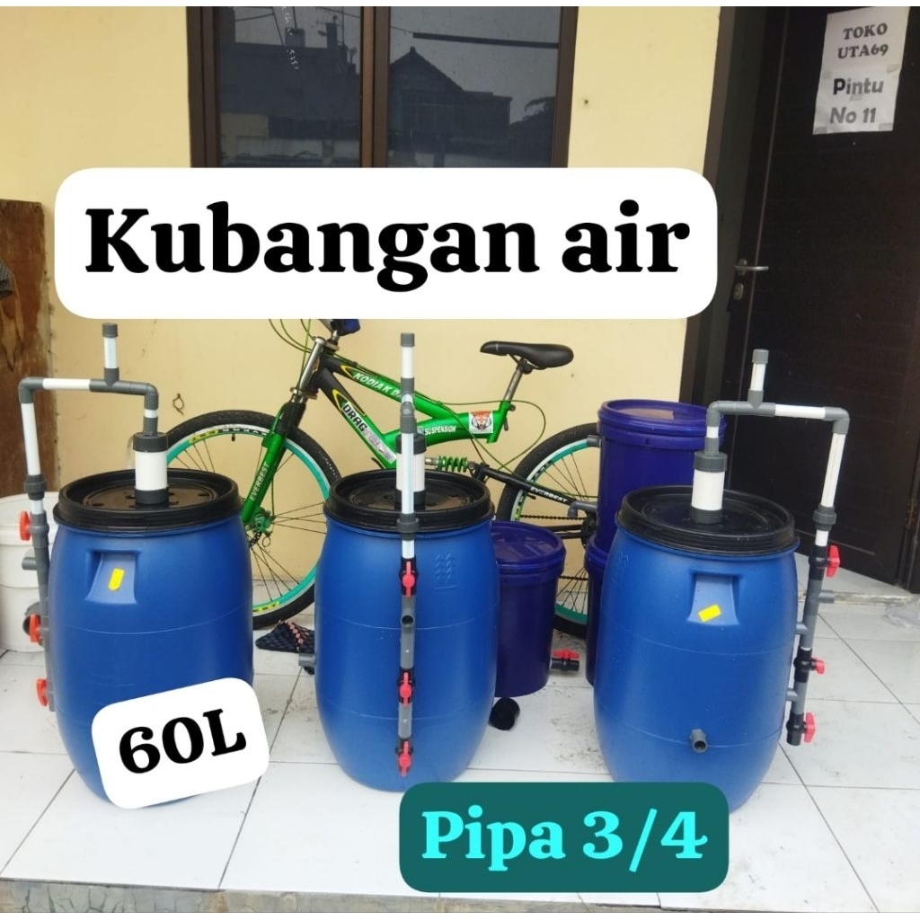 tong filter air sumur mengandung zat besi, berbau, berminyak Uk 60L pipa 3/4