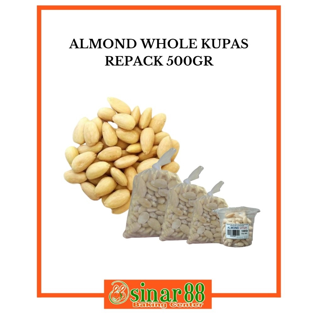

ALMOND UTUH KUPAS (NON ROASTED) 500