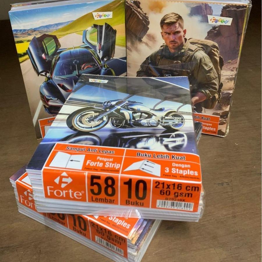 

Buku Tulis 58 Lembar Forte {1Pcs}