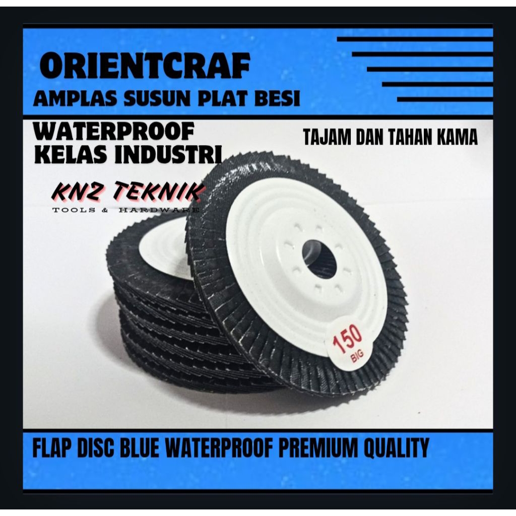 Amplas Susun Amplas Gerinda Bulat Flap Disc Plat Besi 4"