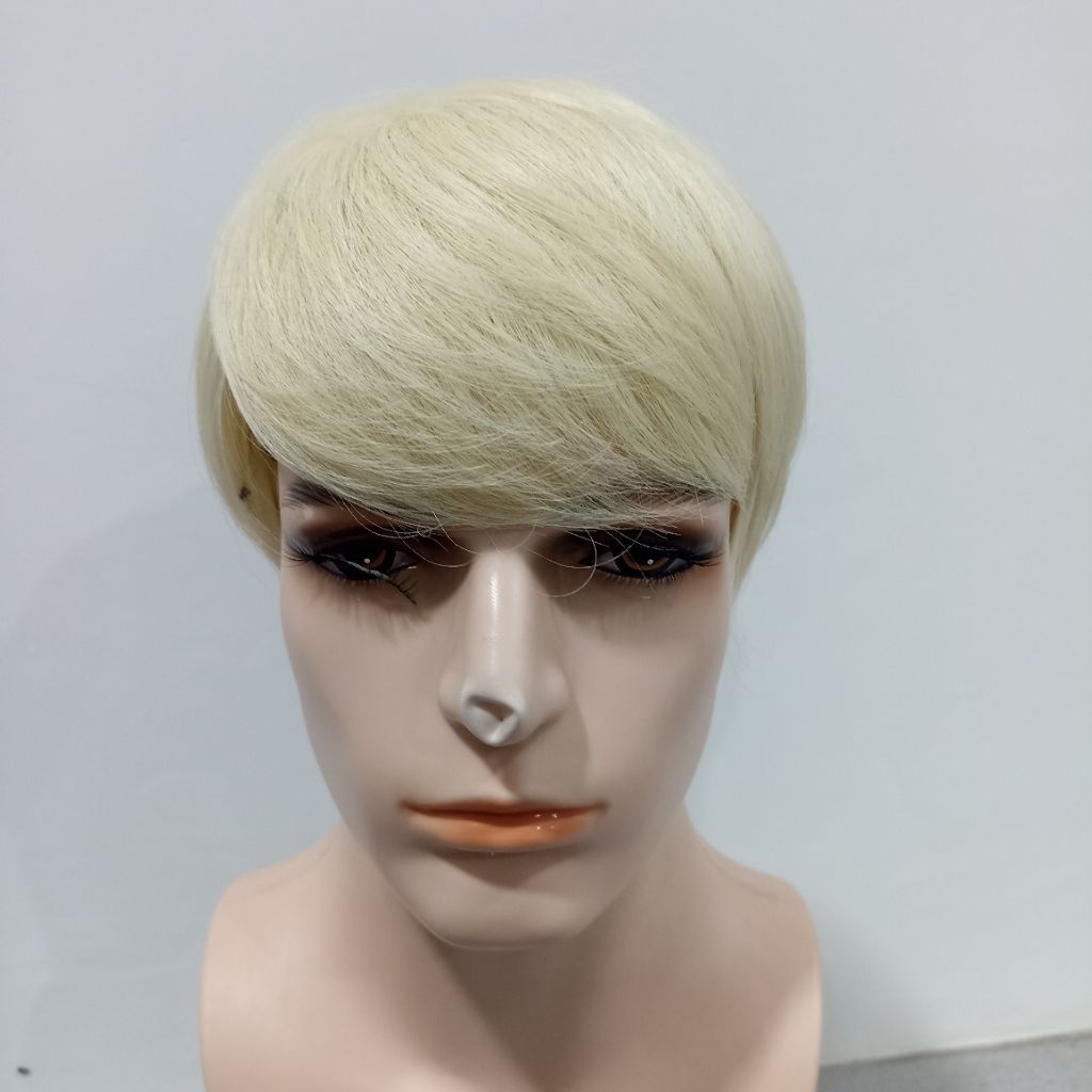 WIG RAMBUT PALSU PRIA KOREA/RAMBUT PALSU WARNA PUTIH TULANG