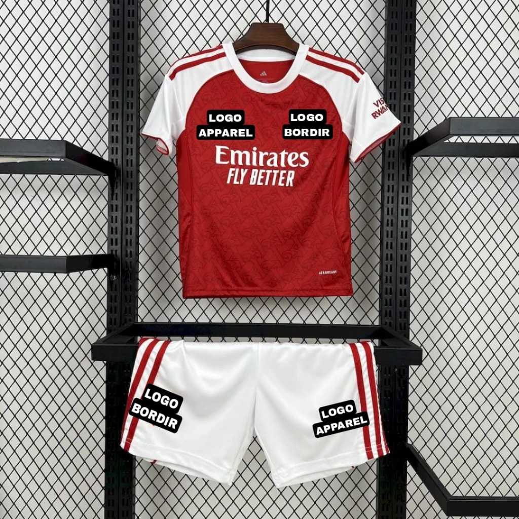 Jersey Bola Anak/Kids Arsenal Home 25/26 Grade Ori Import