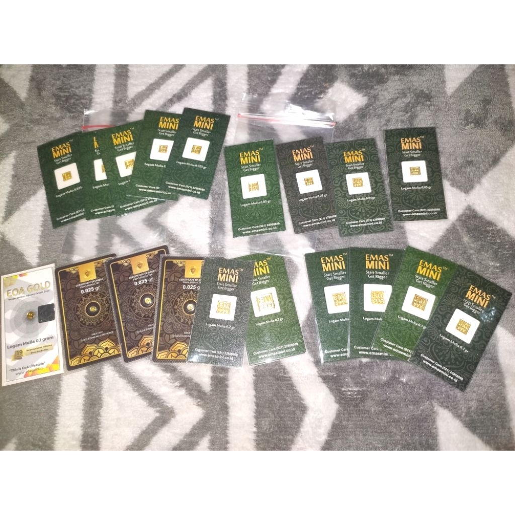 EMAS MINI SECURE CARD LM 0.025 GR,0.05GR,0.1GR,0.2 GR 0.5 GR EMAS 24K.TERMURAH EMAS MINI GOLD LOGAM 