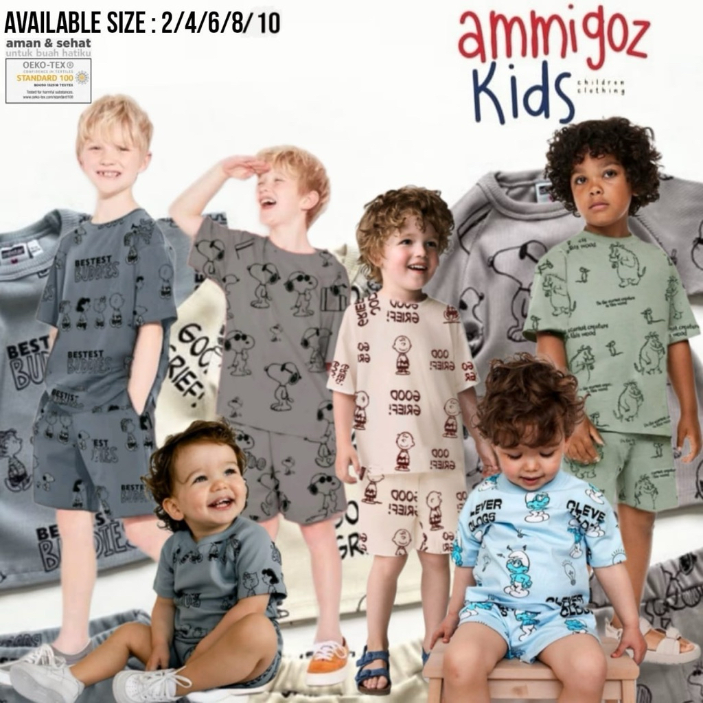 SETELAN AMMIGOZ BOY FULL PRINT