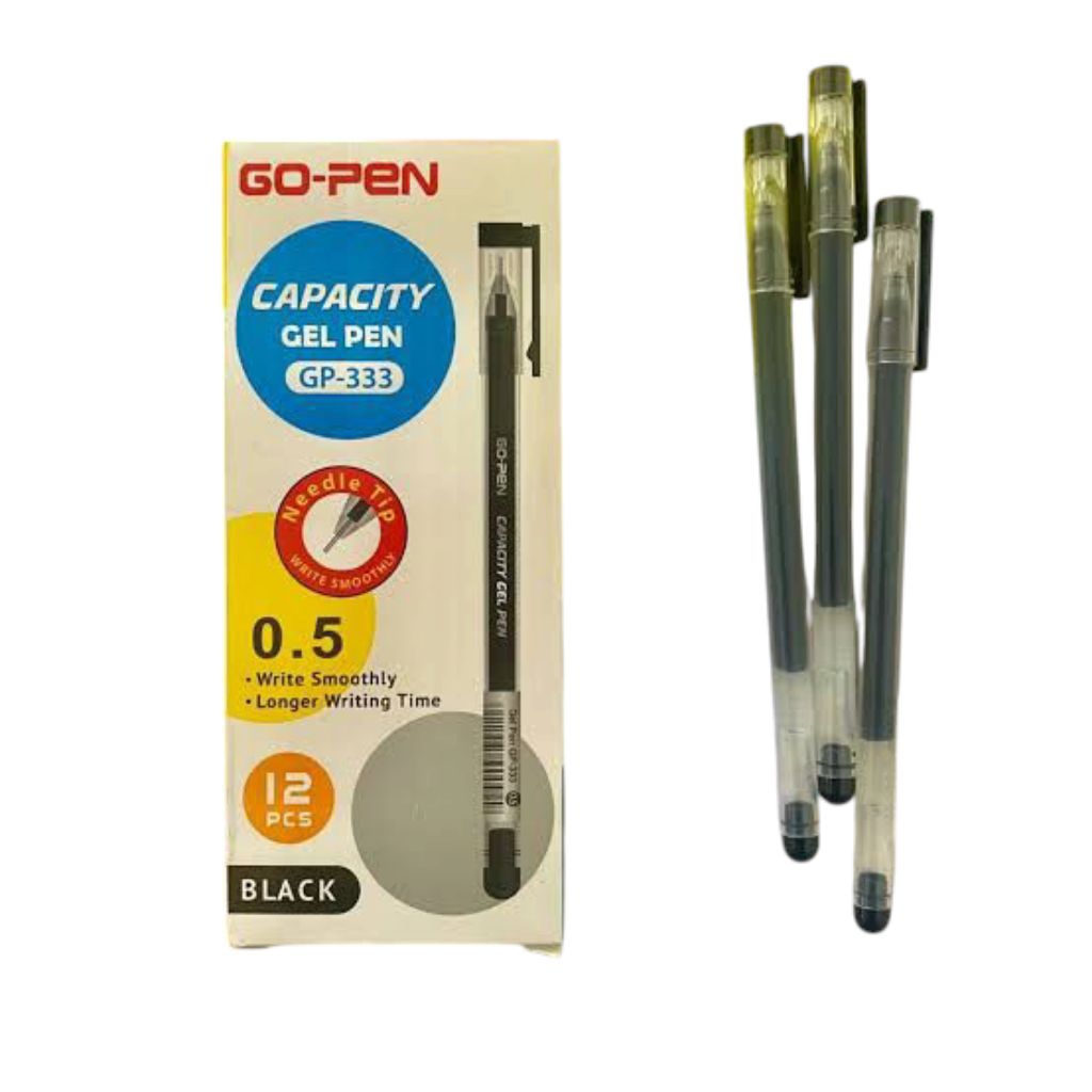 

BALLPOINT BOLPEN GEL 0.5 MM HITAM GP333 (12pc)