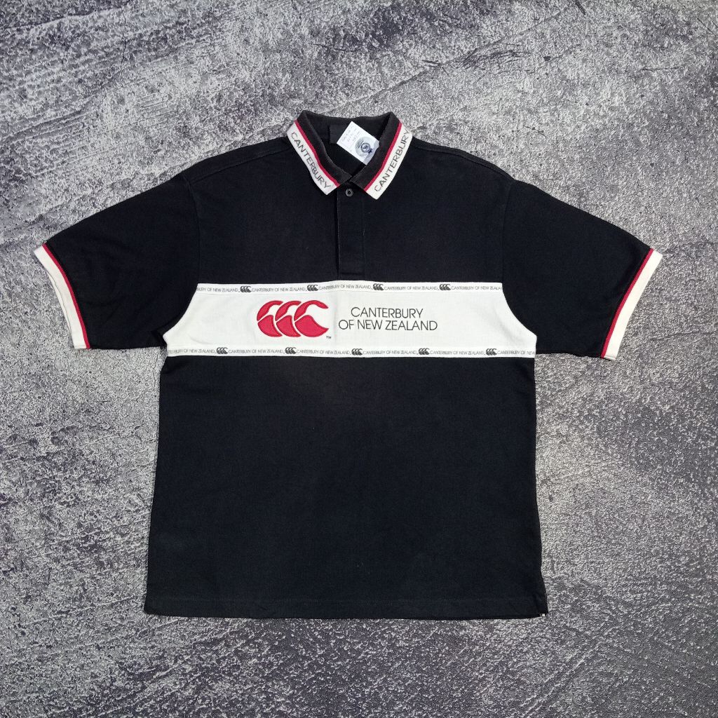 kaos krah polo pria CENTERBURRY big logo bordir tebal bagus size L