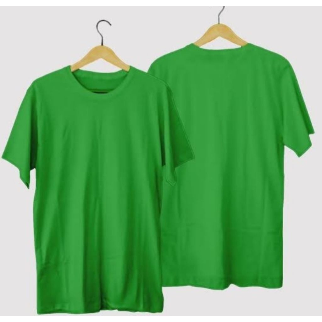 PROMO|KAOS POLOS|HIJAU FUJI|UNISEX|COTTON COMBED 24S PREMIUM
