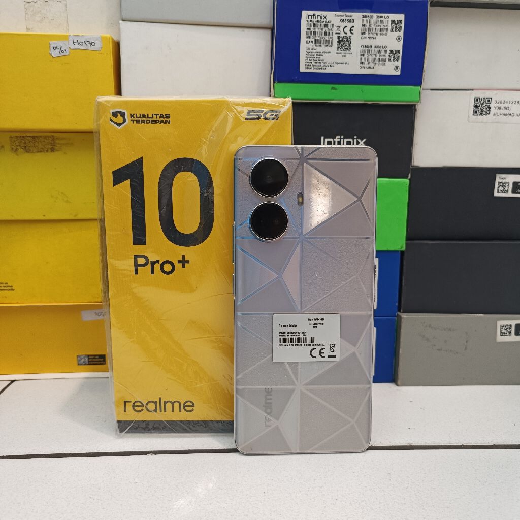 Realme 10 Pro+ 5G RAM 12/256GB Fullset Mulus - Hp Second Murah Berkualitas dan Bergaransi