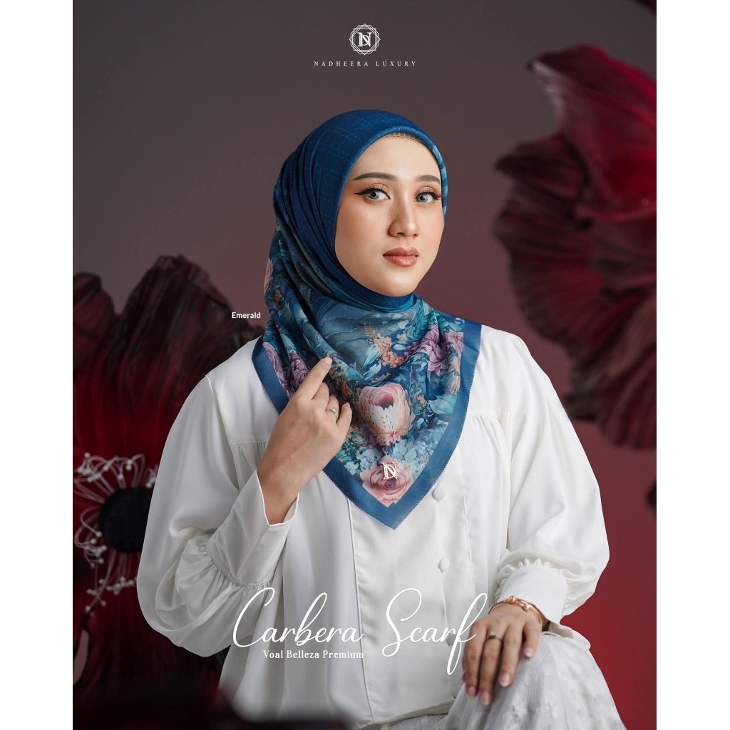carbera scarf by nadheera luxury terbaru terlaris jilbab hijab kerudung segiempat original by nadhee